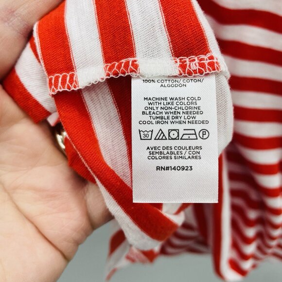 Ann Taylor LOFT Womens Size XL Striped Everyday Crew Neck Tee in Red $35 920 - Picture 7 of 8
